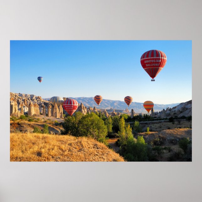 Poster Balões de ar quente sobre Cappadocia (Frente)
