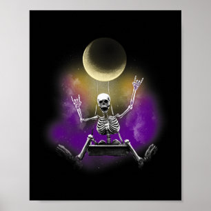 Poster Balões de Dia das Bruxas de Rockstar Moonlit