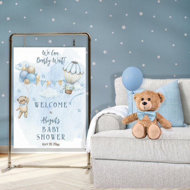 Poster Balões de Urso de Pelúcia Menino Mal Pode Esperar  (Criador carregado)