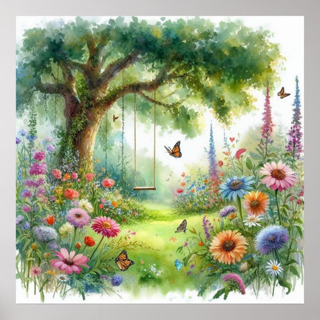 Poster Baloiço de Jardim Paisagem 5 (Frente)