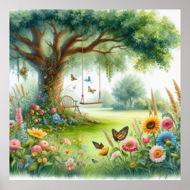 Poster Baloiço de Jardim Paisagem 7 (Frente)