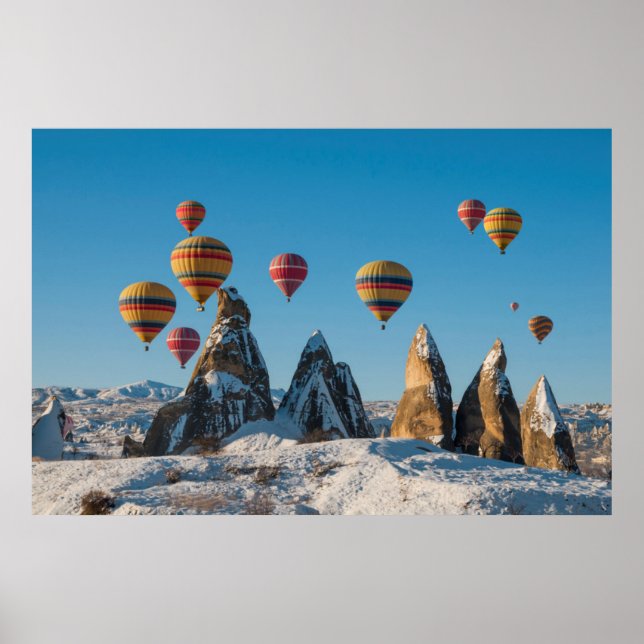 Poster Balonismo a Ar Quente em Cappadocia (Frente)