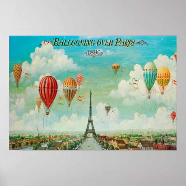 Poster Balonismo sobre Paris (Frente)