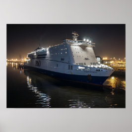 Poster Balsa P&O Pride of Hull à Noite
