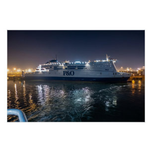 Pôster Balsa P&O Pride of Hull à Noite