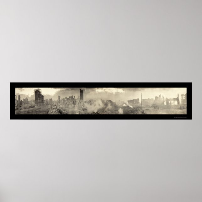 Poster Baltimore MD Big Fire Photo 1904 (Frente)