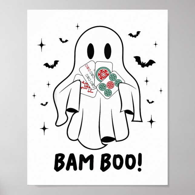 Poster Bam Boo Halloween Ghost Mahjong Funny Costume Game (Frente)