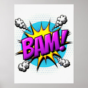 Poster BAM! Explosão de pop - Arte de Estilo em Quadrinho