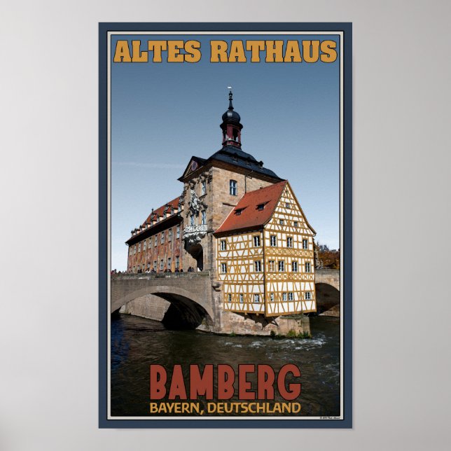 Poster Bamberg - Altes Rathaus Portrait (Frente)