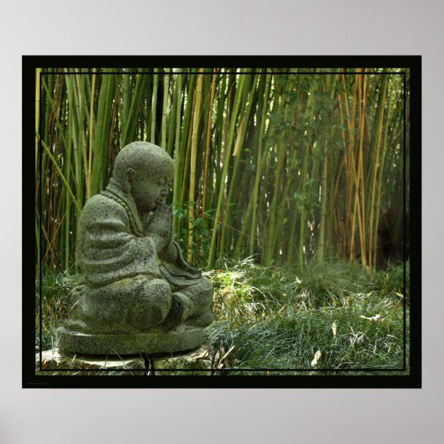 Pôster Bamboo Buddha Print -24x20 -other sizes available (Frente)