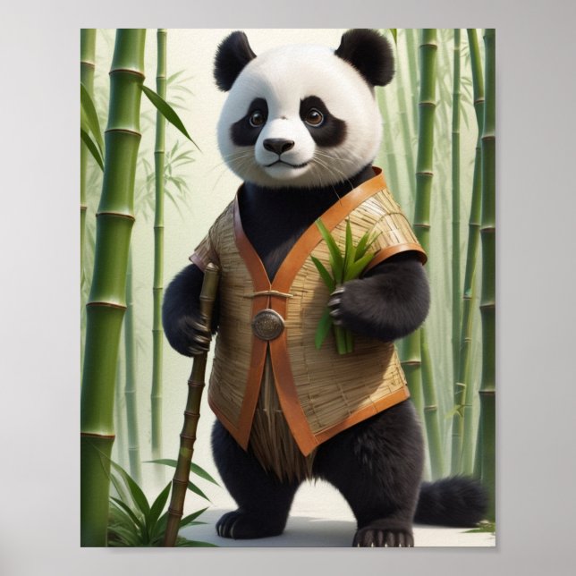 Poster Bamboo-Clad Panda Charm (Frente)