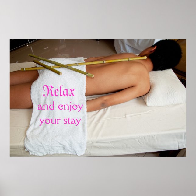 Pôster Bamboo Massage (Frente)