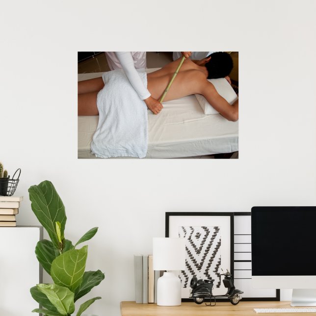 Poster Bamboo Massage On The Ribs (Escritório em casa)