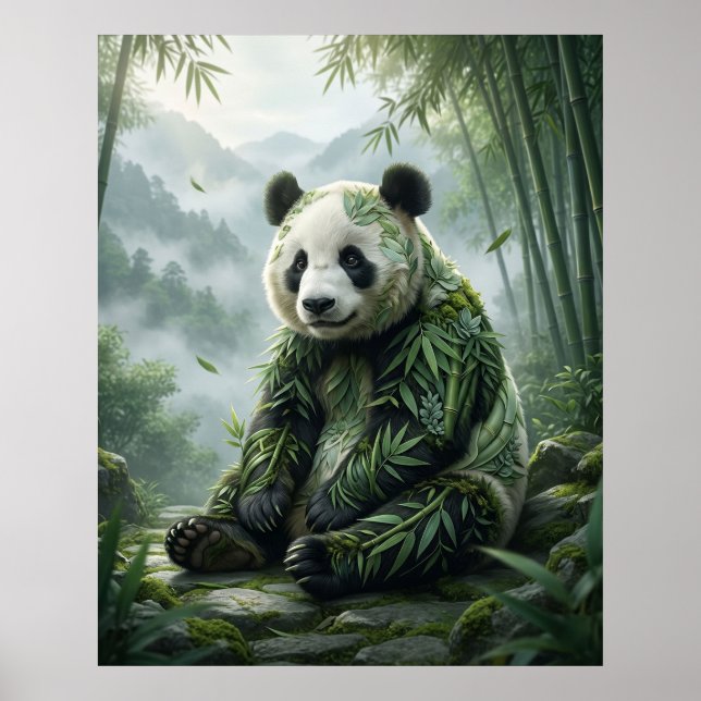 Poster Bamboo Panda Serenity (Frente)