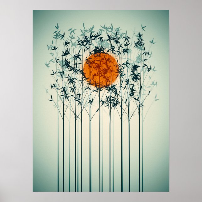 Poster Bamboo Sunset Art (Frente)
