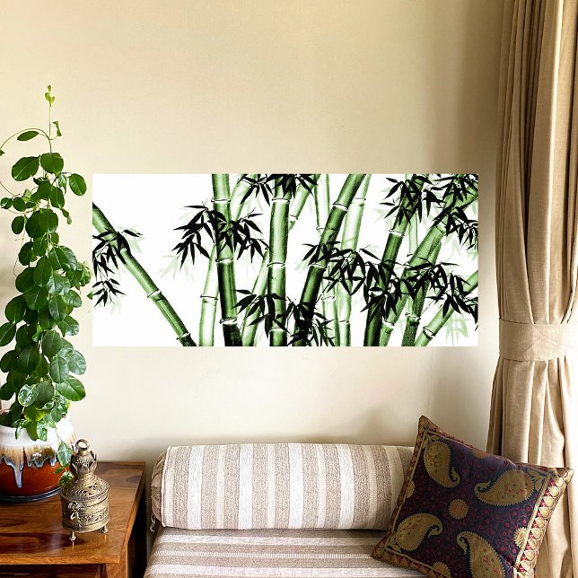 Poster Bambu - Arte Chinesa - Um - Verde (Criador carregado)