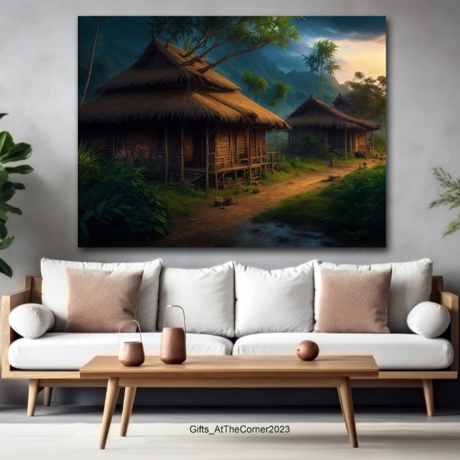 Poster Bambu Hut Na Vila (Criador carregado)