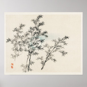 Poster Bambu por Kōno Bairei (1844-1895)