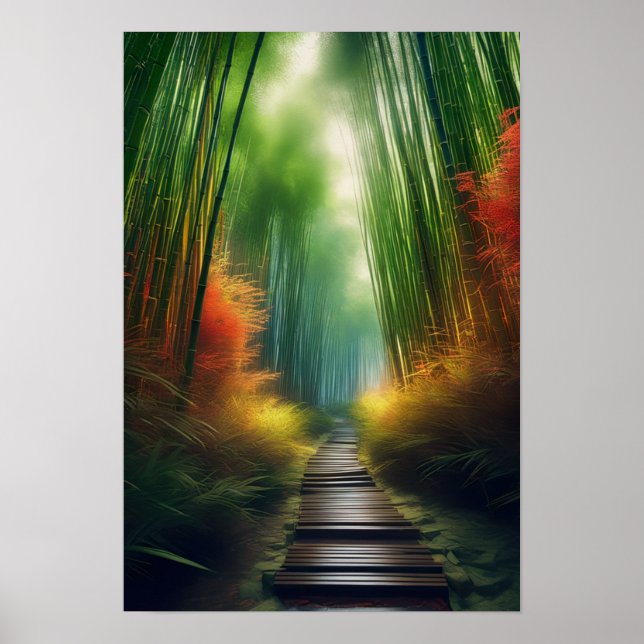 Poster Bambu Retreat, Uma Viagem no Caminho de Madeira (Frente)