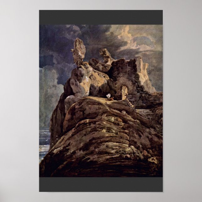 Pôster Bamburgh Castle Northumberland Por Thomas Girtin ( (Frente)