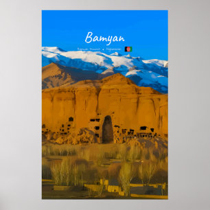 Poster Bamyan, Afeganistão - Vale do Penhasco de Buda