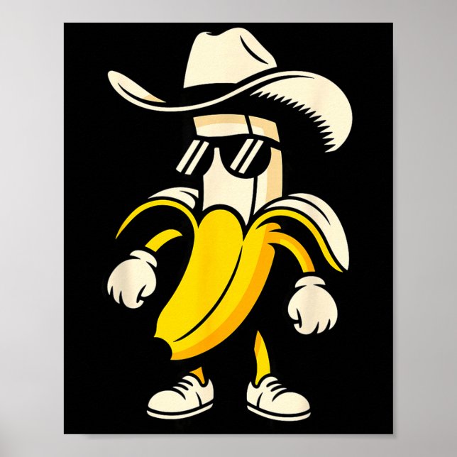 Poster Banana Art For Men Women Kids Yellow Fruit Lovers  (Frente)