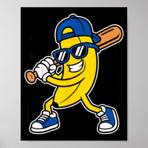 Poster Banana Desenho Animado Divertido Crianças Jovens M