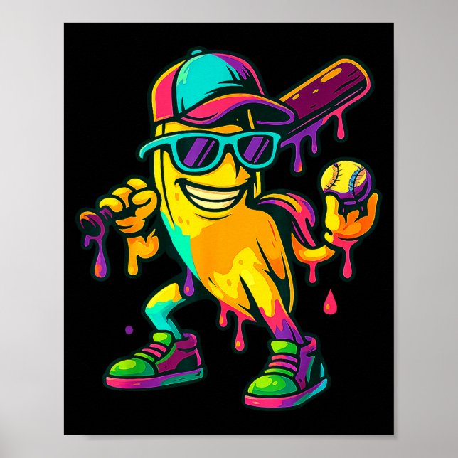 Poster Banana Shirt Funny Banana Drip Graphic Kids Boys G (Frente)
