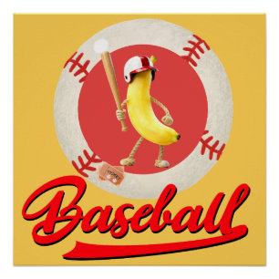 Pôster Banana Slugger Camiseta Engraçada Gráfica Personal