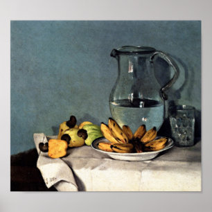 Pôster Bananas da vida de Francisco Oller ainda, jarro