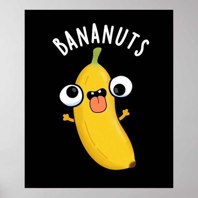 Poster Bananuts Engraçada Fruta de Banana Engraçada BG (Frente)