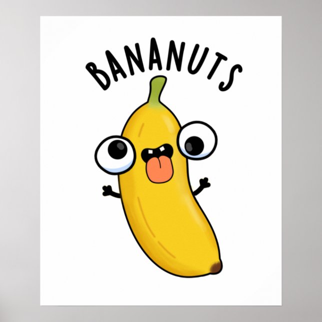 Poster Bananuts Engraçado Fruta de Banana Louca (Frente)