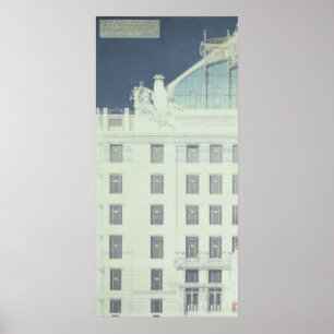 Poster Banco de poupança da estação de correios, Viena