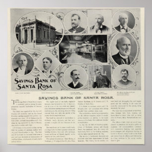 Pôster Banco de poupança de Santa Rosa, Califórnia
