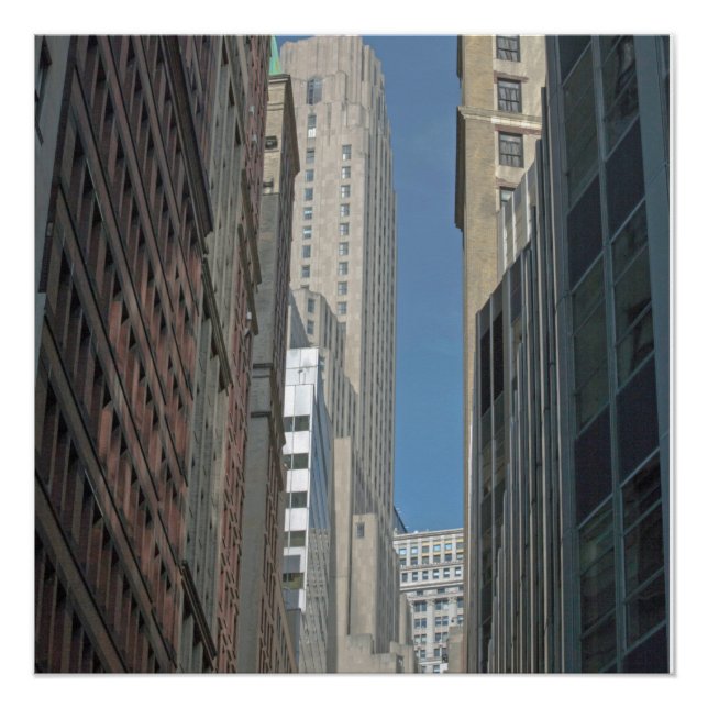 Pôster Banco do prédio de Nova York Manhattan (Frente)