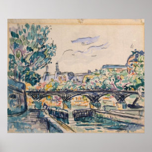 Poster Banco do Seine perto do Pont des Arts