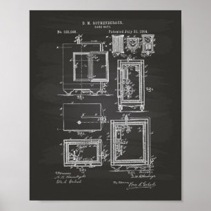 Poster Banco Safe 1894 Patent Art Chalkboard