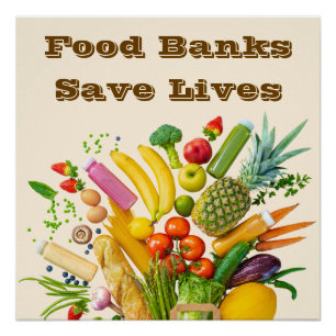 Pôster Bancos de comida salvam vidas