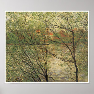 Poster Bancos do Seine, ilha do La Jatte grandioso