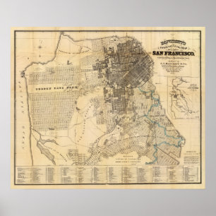 Poster Bancroft's official Guide Map of San Francisco