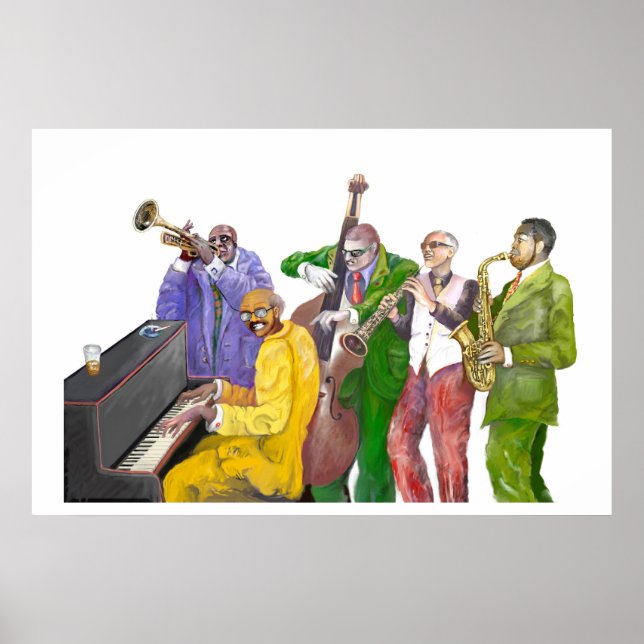 Poster "banda de Jazz" (Frente)