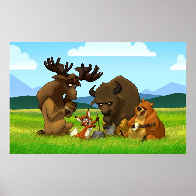 Poster Banda de Jug Norte-Americana (Frente)