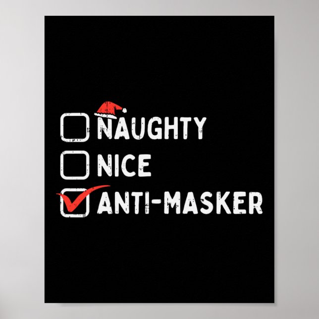 Poster Banda de Natal Engraçado Anti Masker (Frente)