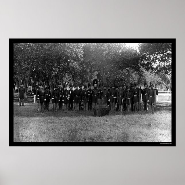 Pôster Banda de Posto militar em Fort Monroe, VA 1864 (Frente)