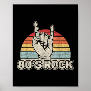 Poster Banda de Rock Retro Vintage dos Anos 80