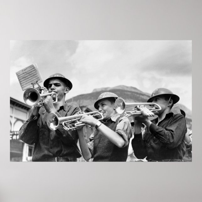 Pôster Banda do Dia do Trabalho dos Mineiros, 1940 (Frente)
