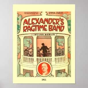 Poster Banda do Ragtime de Alexander do cobrir da