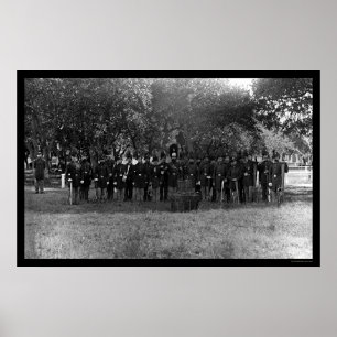 Pôster Banda em Fort Monroe, VA 1864 do cargo militar