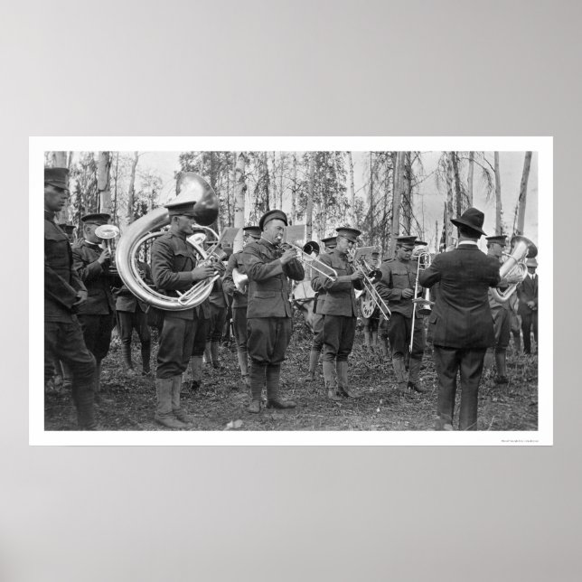 Pôster Banda Militar do Alasca 1920 (Frente)