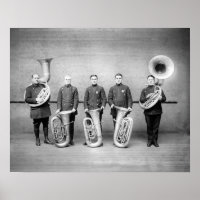 Banda Policial Tuba, 1915. Vintage Photo